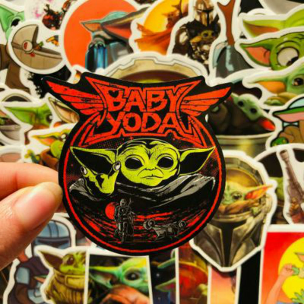 50 Pcs Baby Yoda Star Wars Mandalorian Vinyl Stickers for Laptop etc