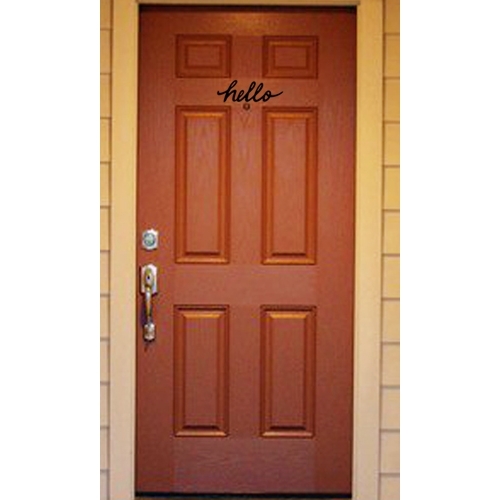 Hello Wall Decal Home Art Front Door Greeting Car Window Laptop Vinyl Sticker