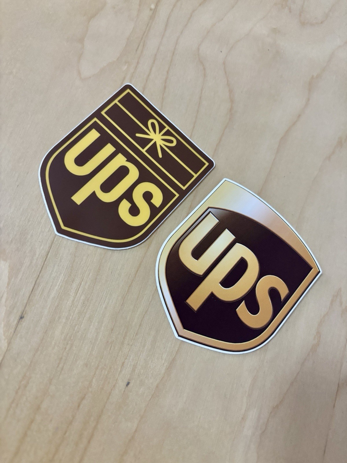 2 PCS UPS Vintage United Parcel Postal Service Vinyl Decal Sticker 3" USA