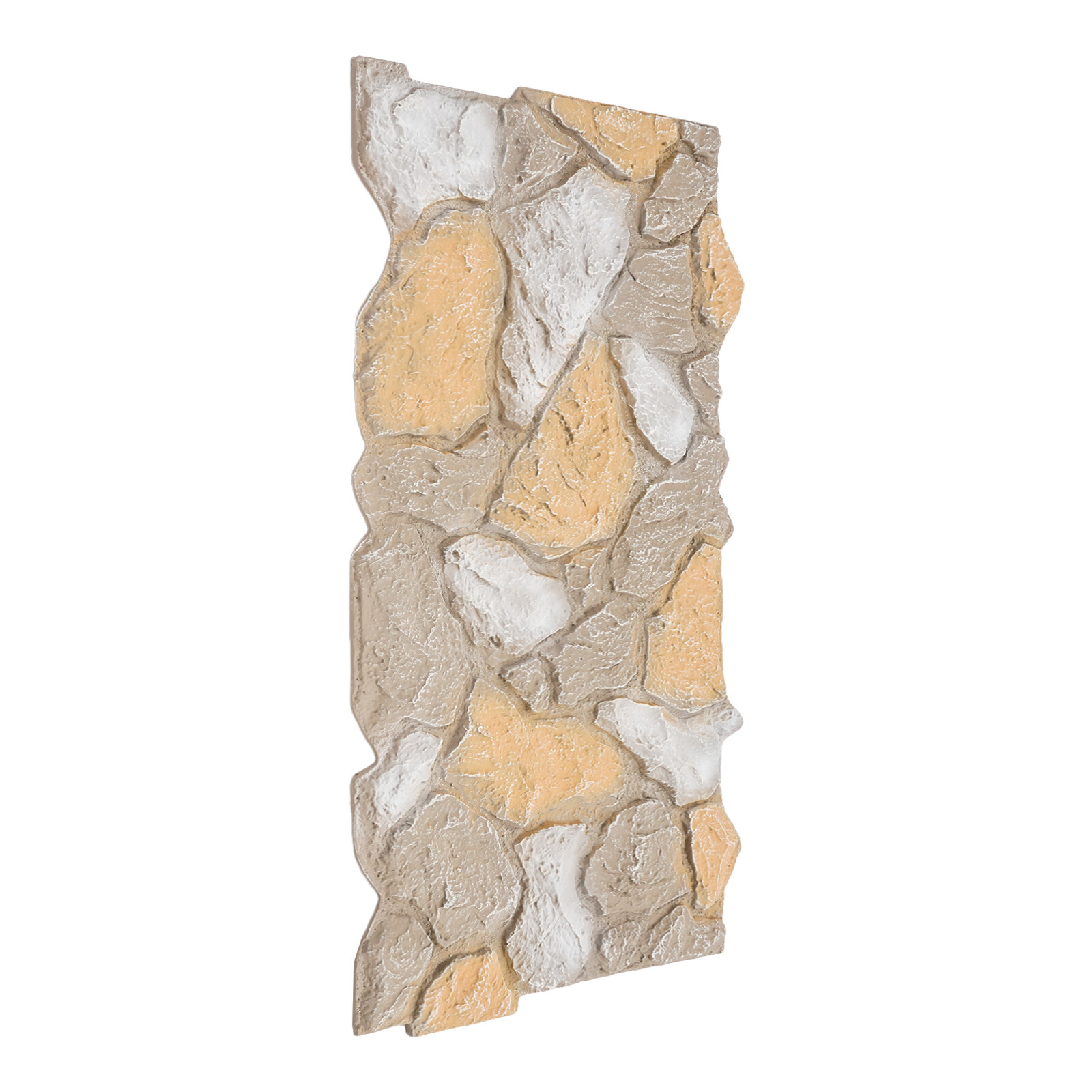 3D Faux Stone Wall Panel PU Wall Panel for Interior Exterior Decor Reddish Brown
