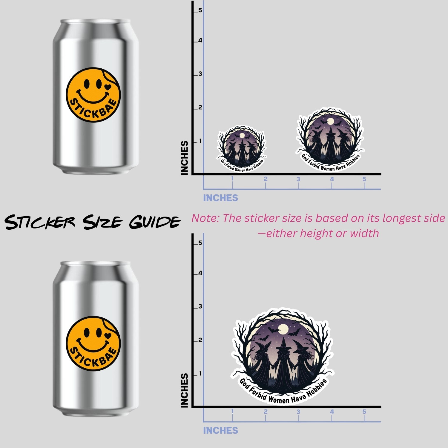 4pcs God Forbid Women Have Hobbies Stickers – Feminist Vinyl Decals