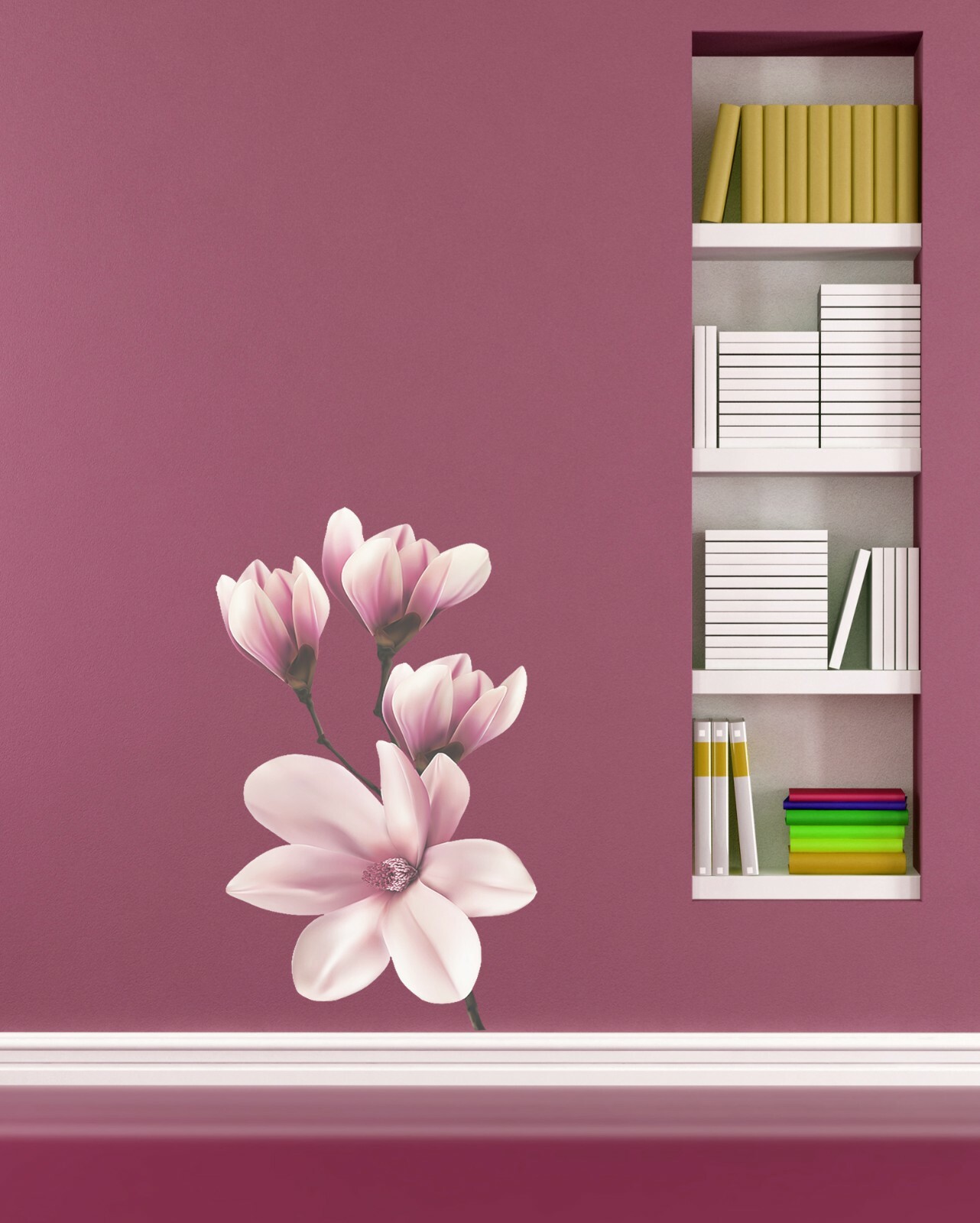 Orchid flowers vinyl sticker, Flowers Decal, Flowers Sticker, Flowers Wall Decor