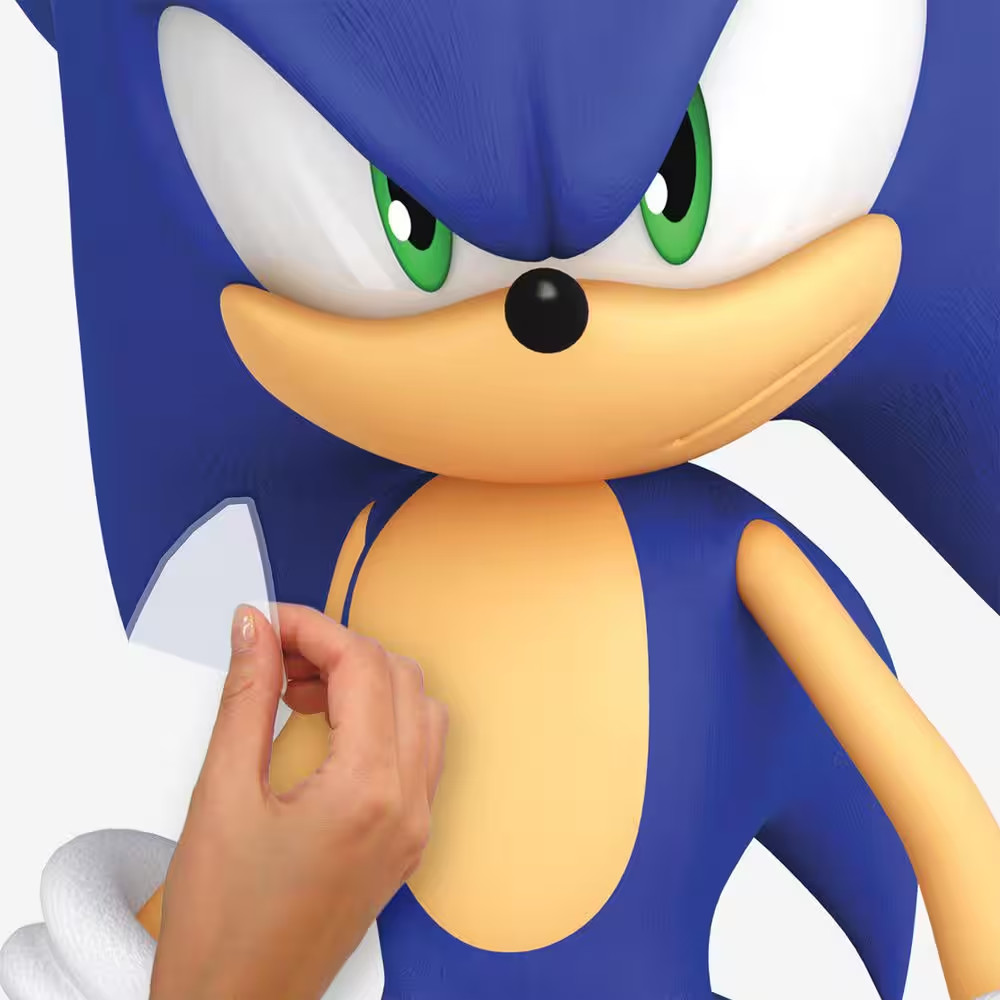 9-Piece Sonic the Hedgehog 36.5 In. X 17 In. Blue Sonic Wall Decals