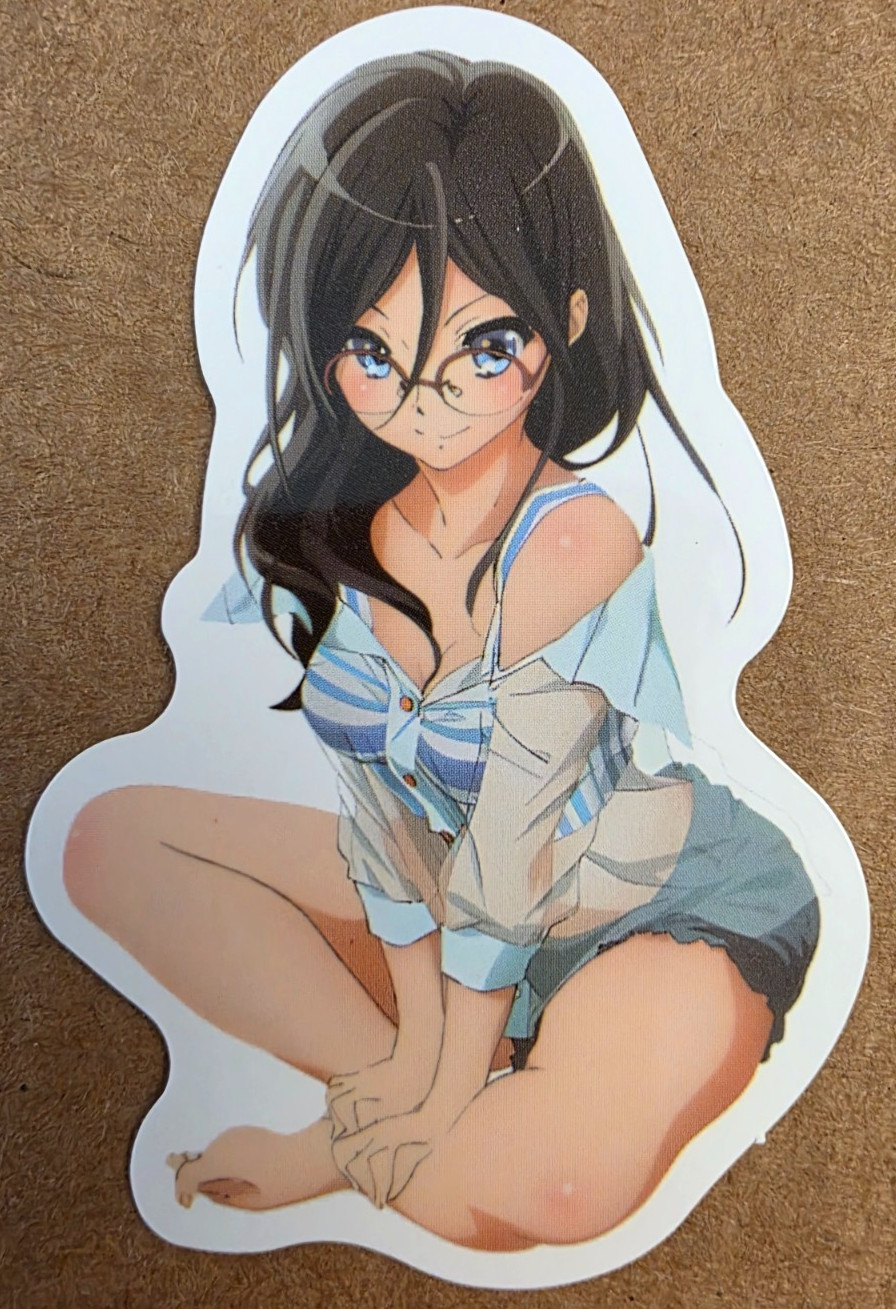Waifu Sticker Summer Girl Bikini Princess Idol Beach Anime Manga Pinup Pin Up