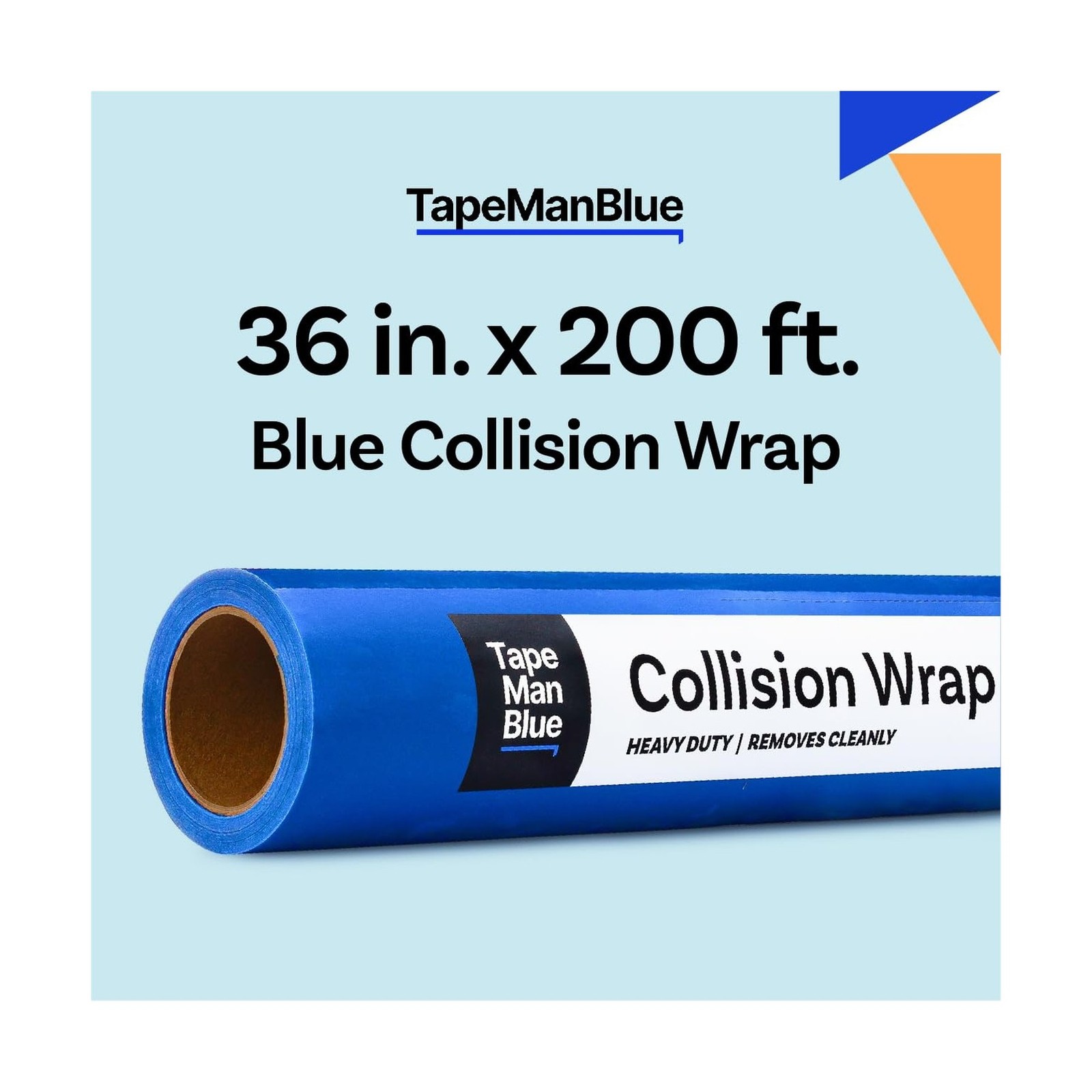 Crash/Collision Wrap, 36 inch x 200 feet, Blue Collision Wrap for Damaged Veh…