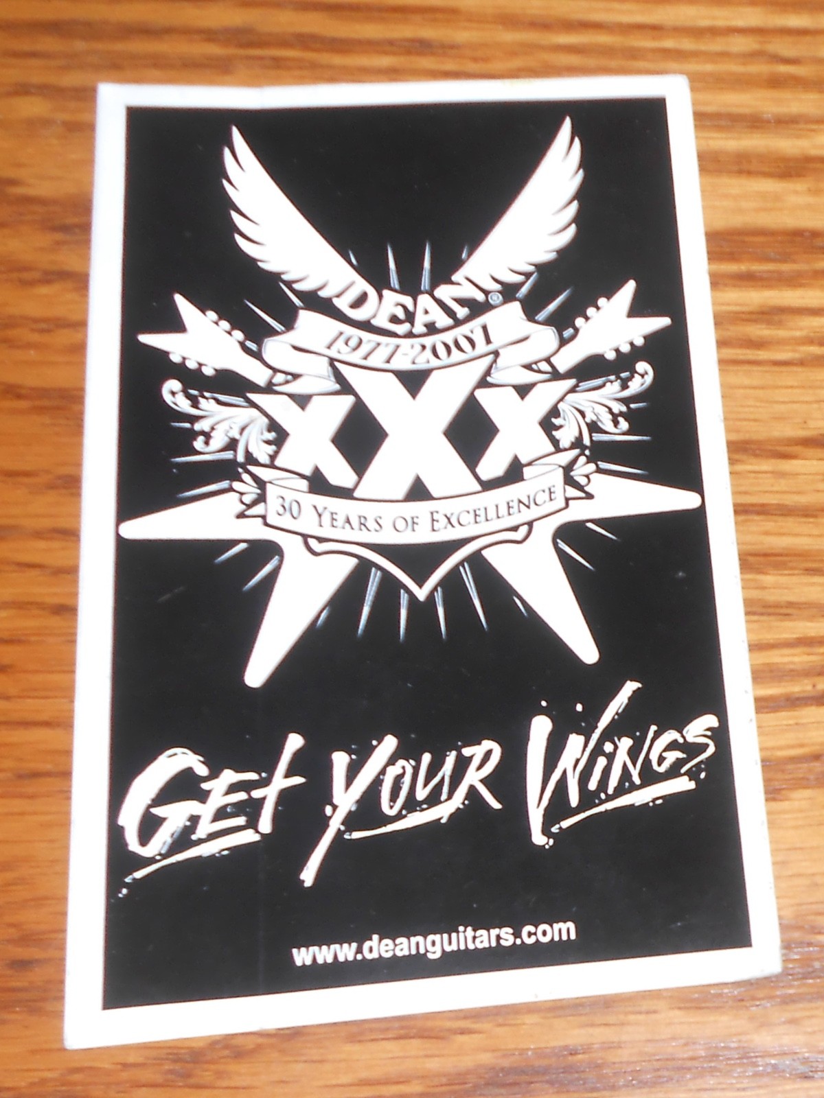 Dean Guitars Get Your Wings Sticker 5×3.5 XXX