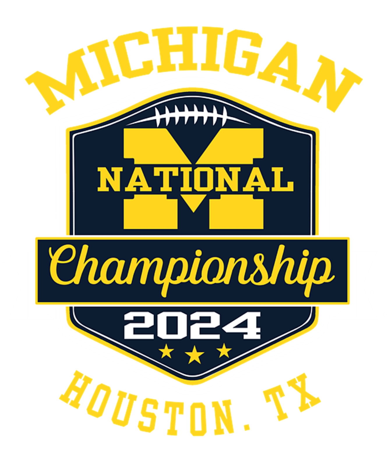 2024 College National Championship, Michigan Wolverines Vinyl Die Cut Sticker