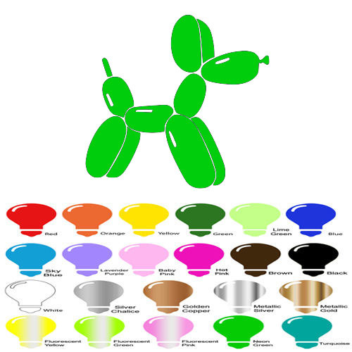 Balloon Animal Dog Decal Sticker for Car Window Bumper Wall Door Decor Laptop