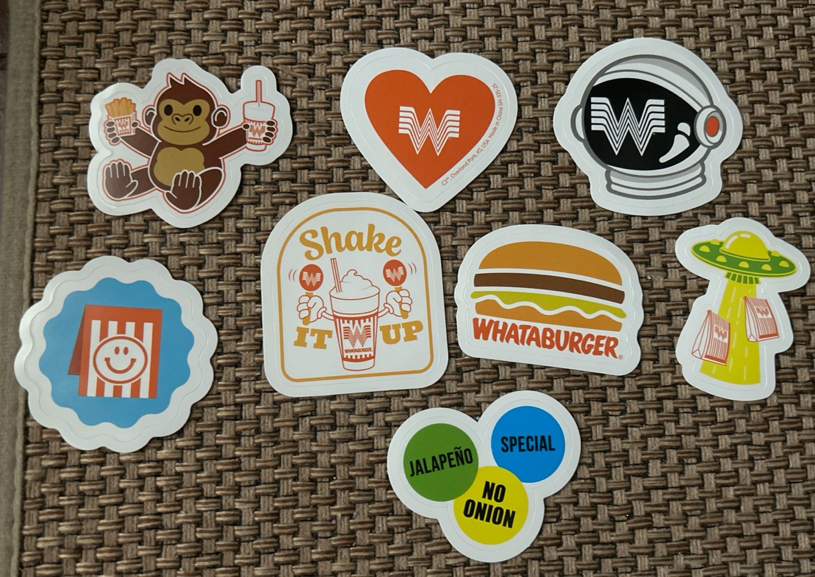 Whataburger Decal Set From Pack 1 Of 5 (8 Stickers Total)