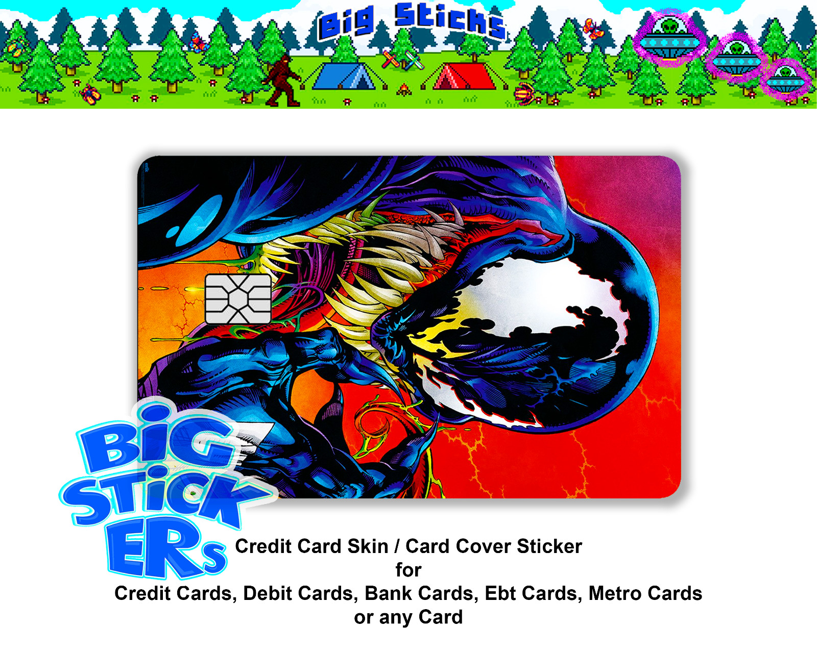 Carnage & Venom Credit Card Skin Cover SMART Sticker Skin Wrap Decal
