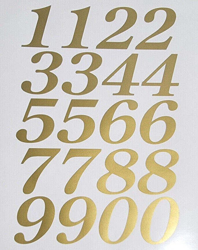 Mailbox Address Numbers Decal Sticker Window Door Wall Sign, CENTURY ITALIC