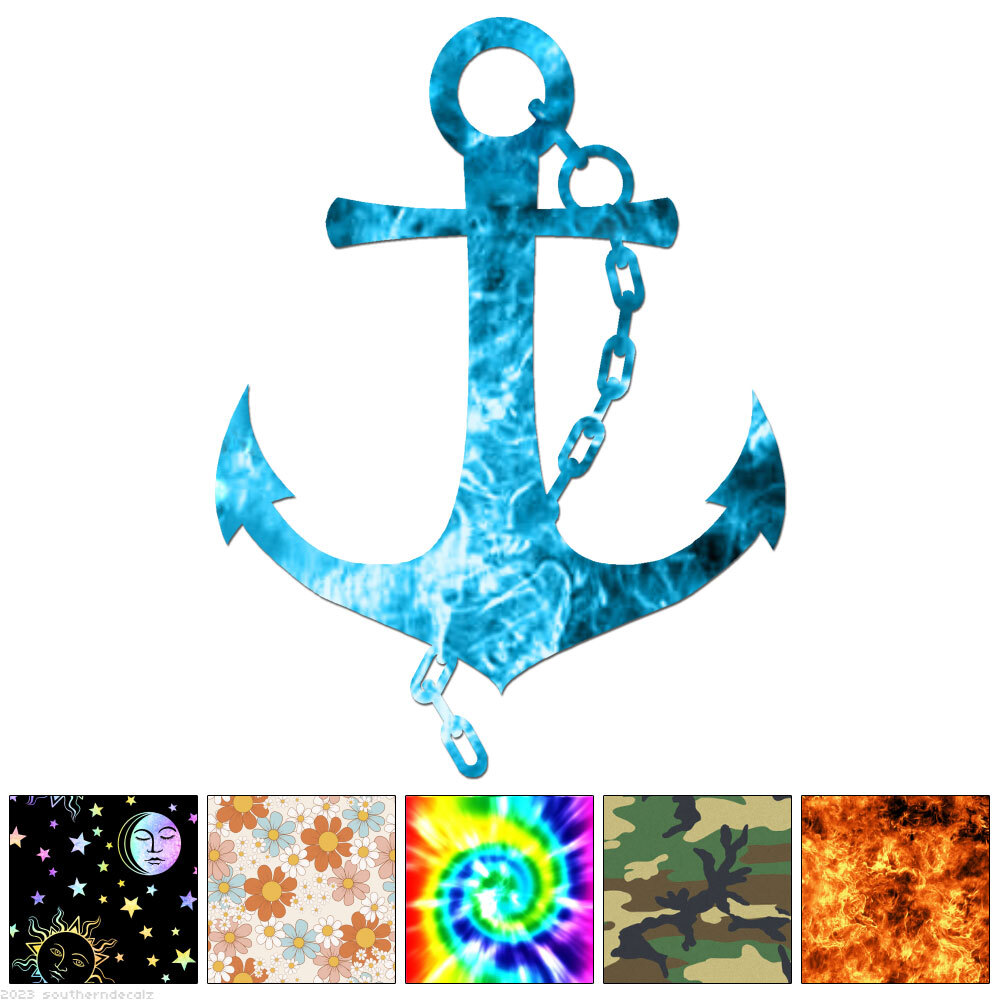 Boat Anchor – Decal Sticker – Multiple Patterns & Sizes – ebn6873