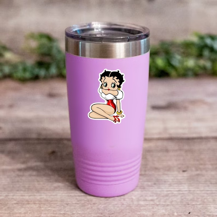 Betty Boop Sitting, Sticker, Peel N' Stick, Different Sizes