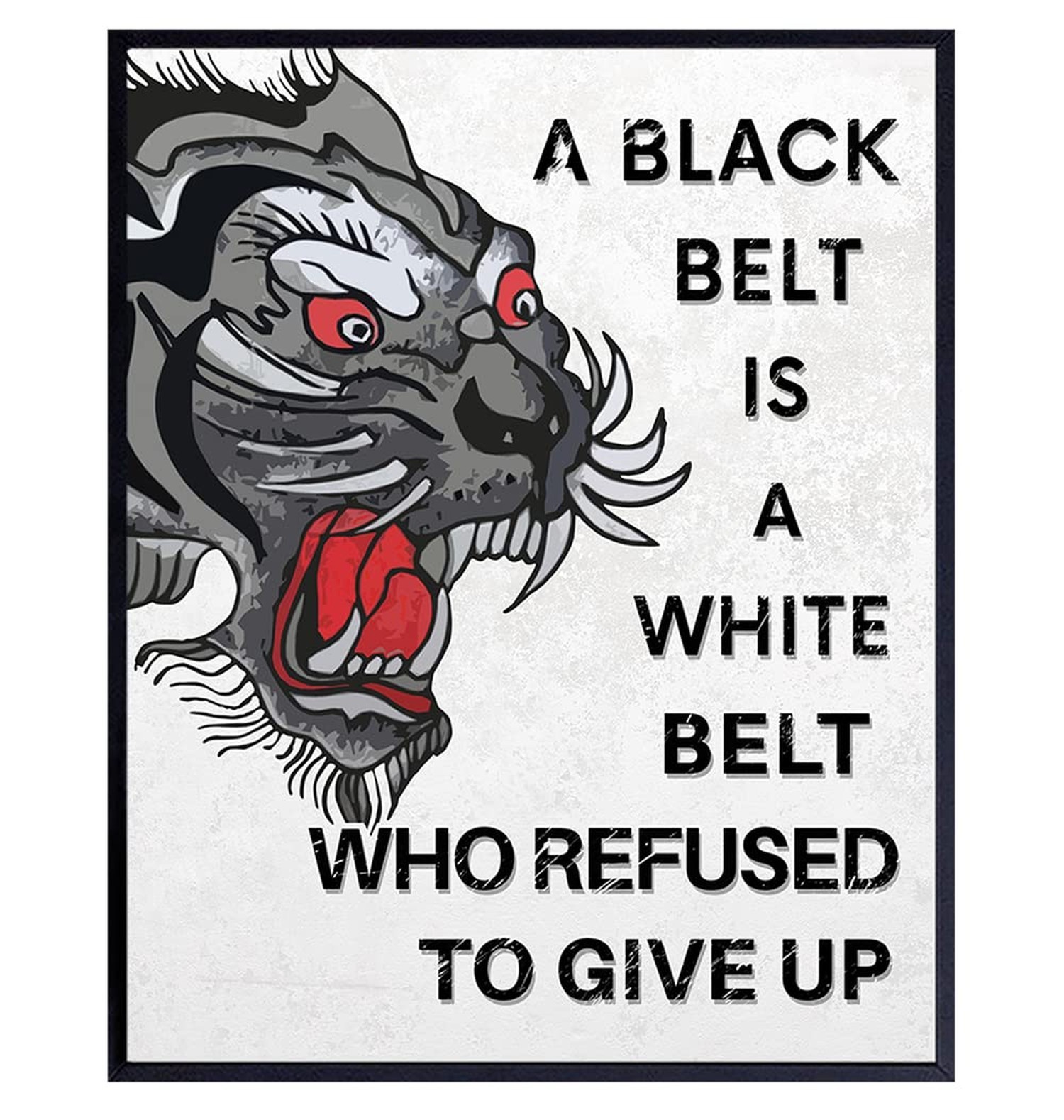 Martial Arts Motivational Wall Decor Art Print – Home, Studio or Dojo Decorat…
