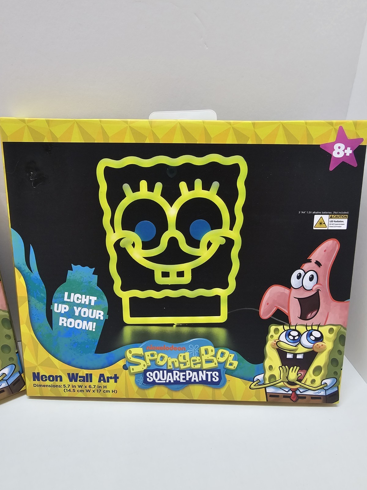 Set of 2 SpongeBob SquarePants and Patrick Neon Wall Art Nickelodeon New