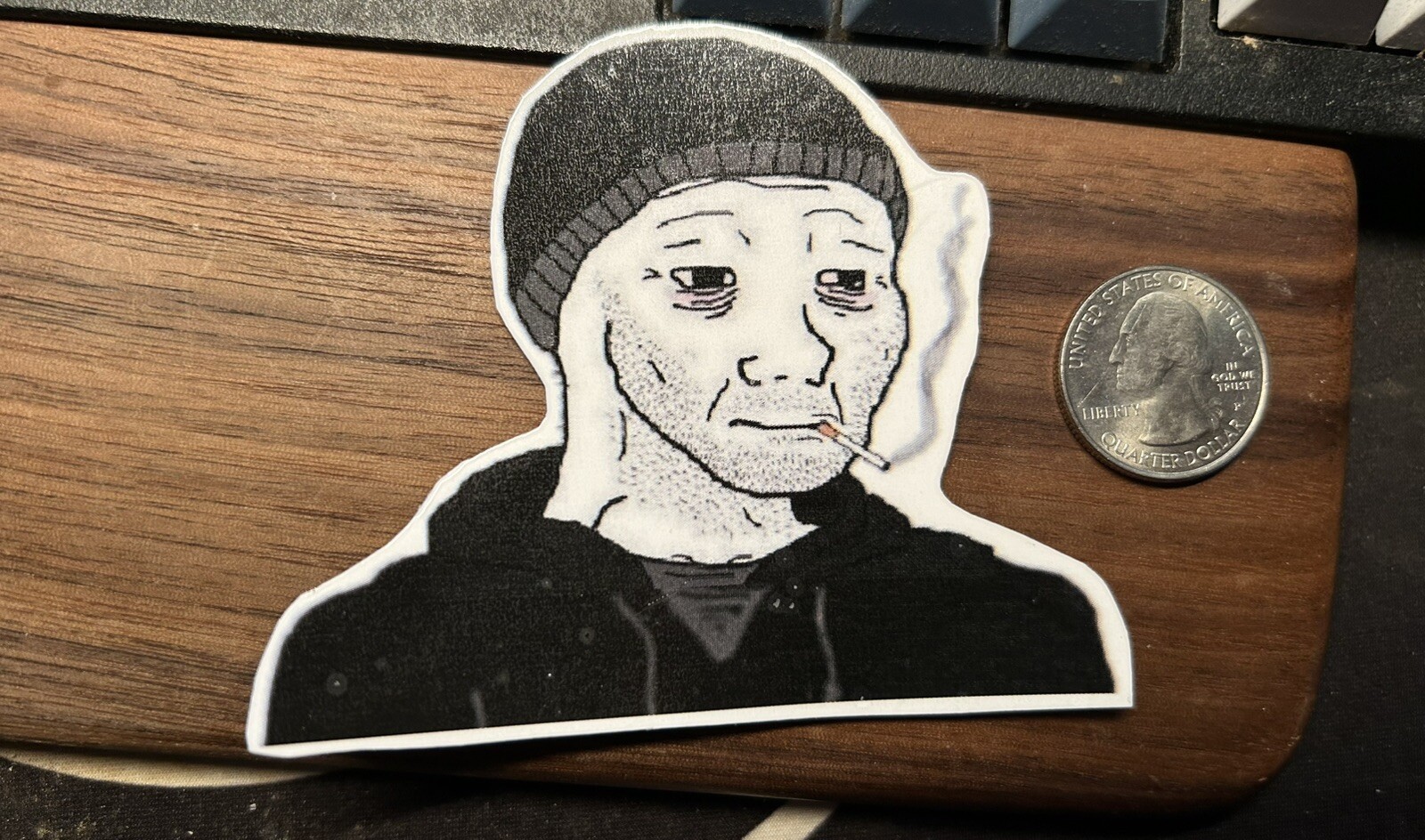 Doomer Wojak Sticker- Glossy Vinyl