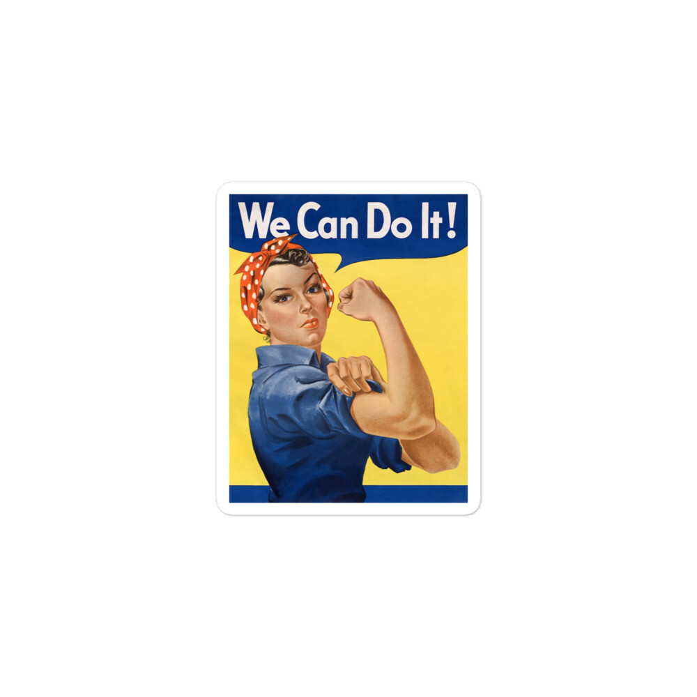 3 Inch "We Can Do It!", also called "Rosie the Riveter" Bubble-free stickers