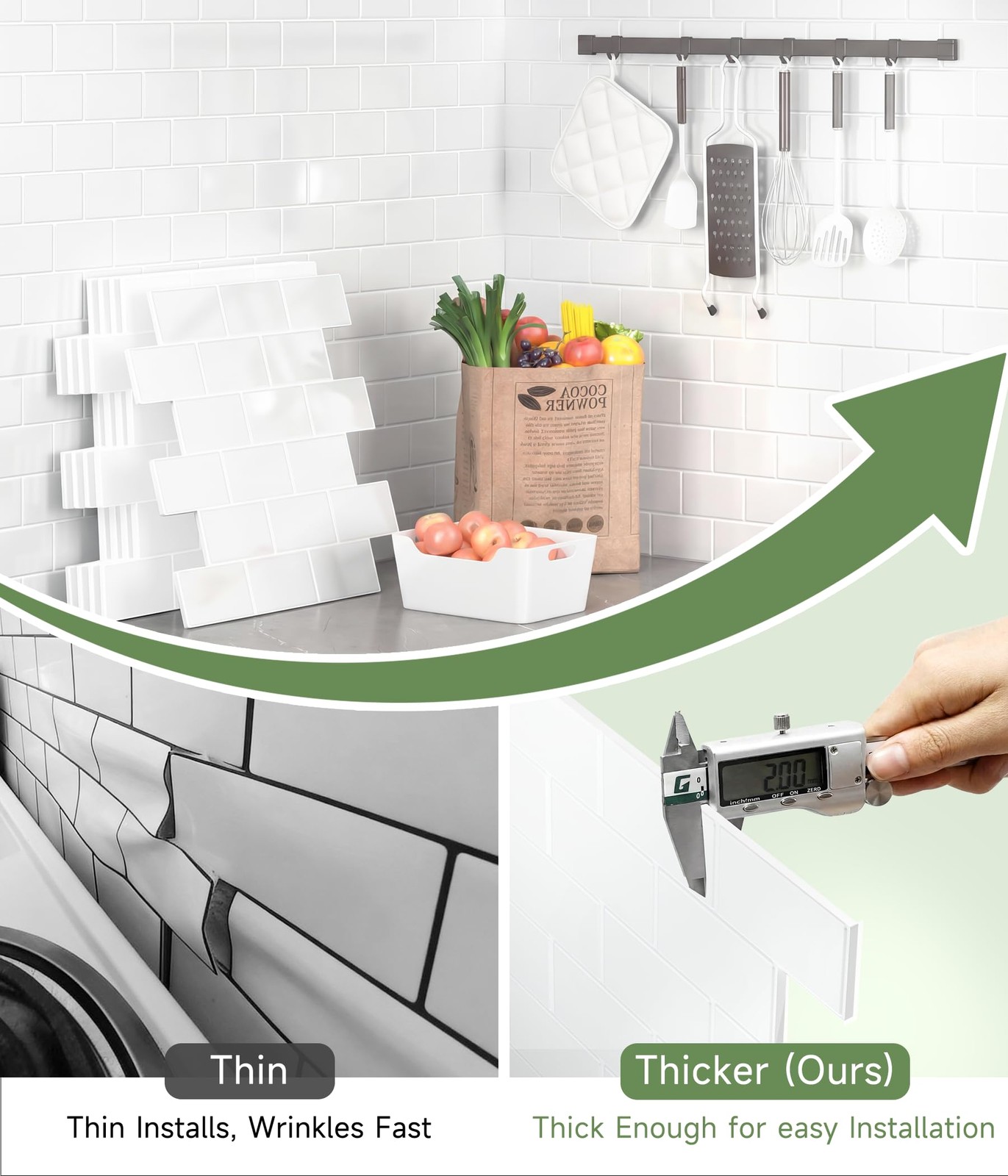 Peel and Stick Backsplash for Kitchen: Self Adhesive Wall Tiles for Bathroom …
