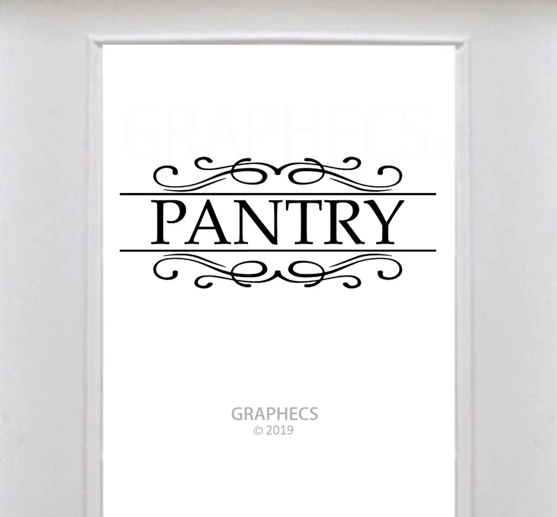 Custom Door Labels Personalized Sticker Decals Pantry, Laundry, Welcome, Door