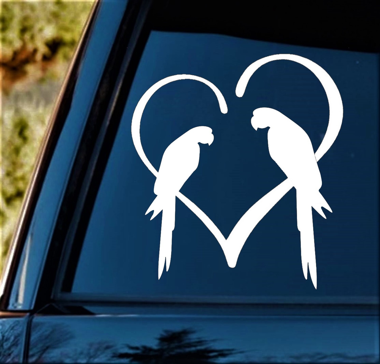 Parrot Heart Decal for Car | Macaw Sticker | Love My Parrots | BG2048