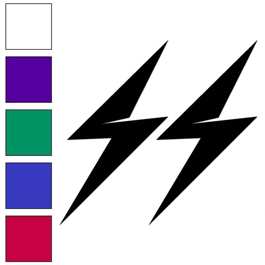 Lightning Bolts, Vinyl Decal Sticker, Multiple Colors & Sizes #6857