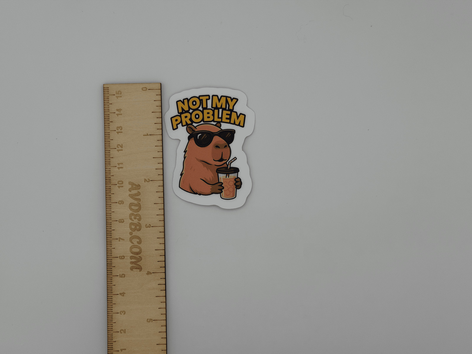 Funny Capybara Vinyl Sticker Decal – Not My Problem