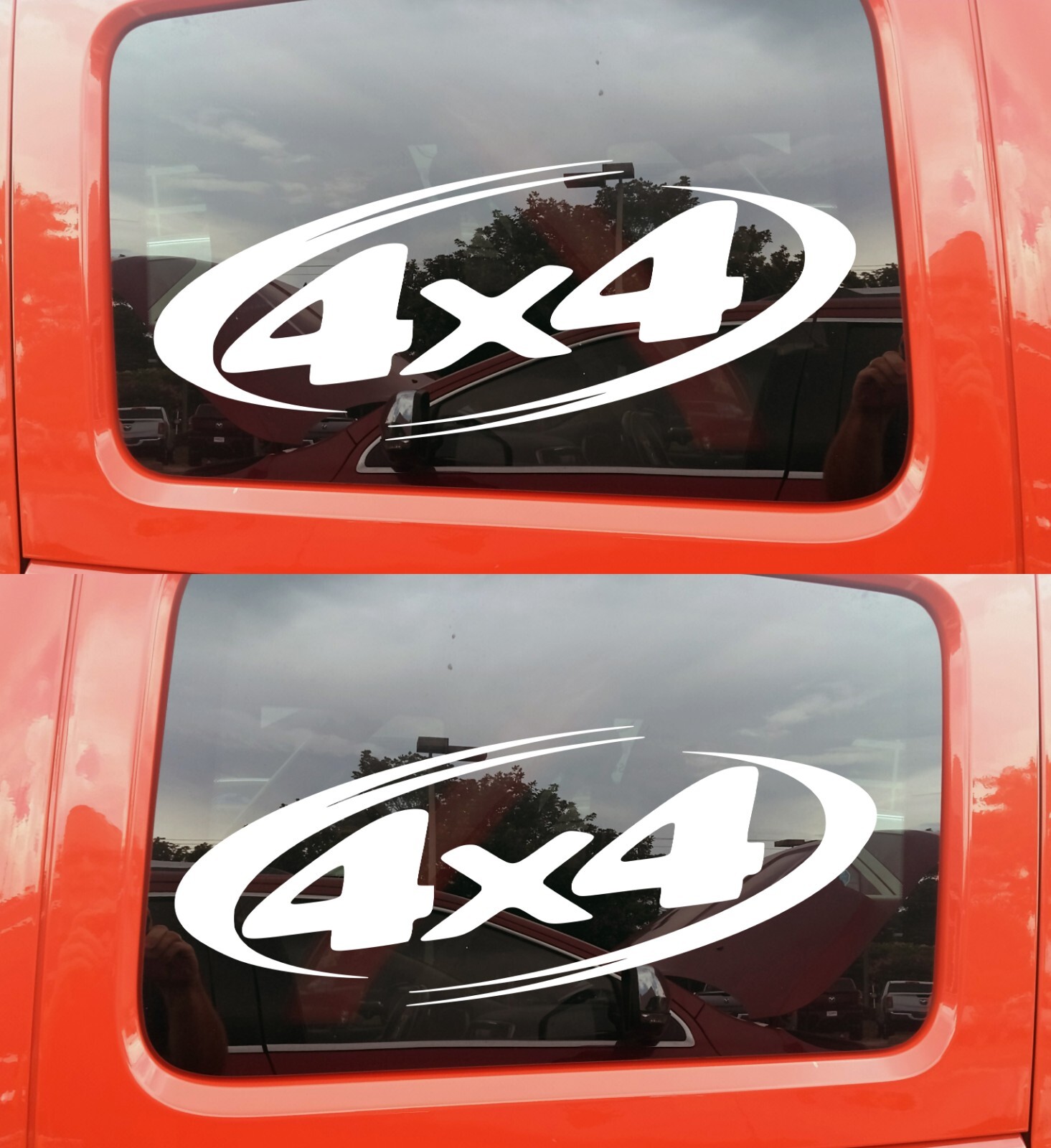 Pair 4X4 Vinyl Decals V9 – 4 by 4 Off Road 4 x 4 Truck 4 Wheel Drive – Stickers