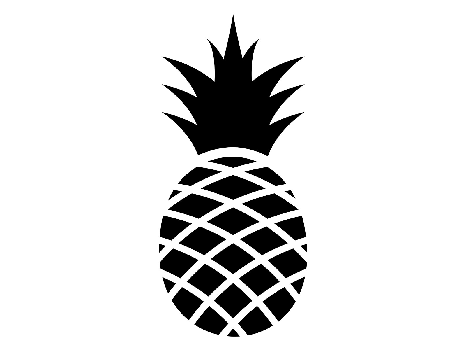 Pineapple Silhouette Vinyl Decal Car Water Bottle Tumbler Fruit Sticker