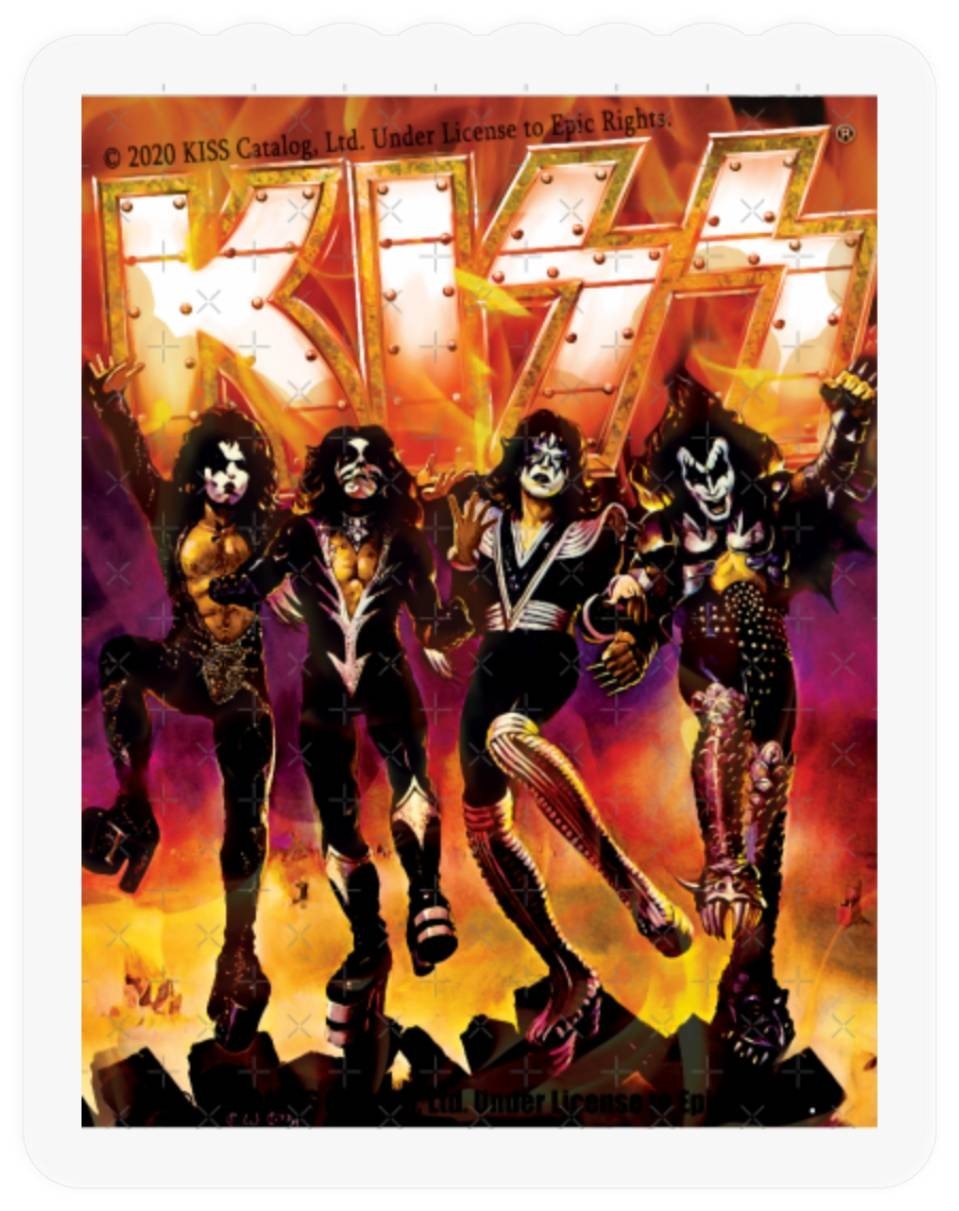 KISS Destroyer *NEW* Sticker 2.5" x 3.25" Kiss Army