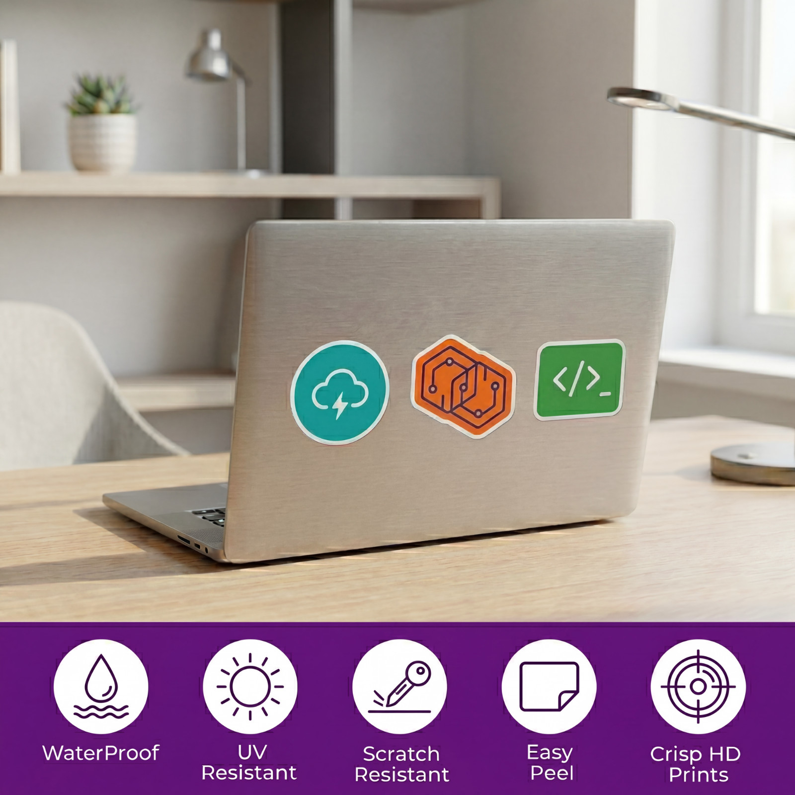 Custom Vinyl Stickers Your Logo, Waterproof Business Labels Die Cut Decals