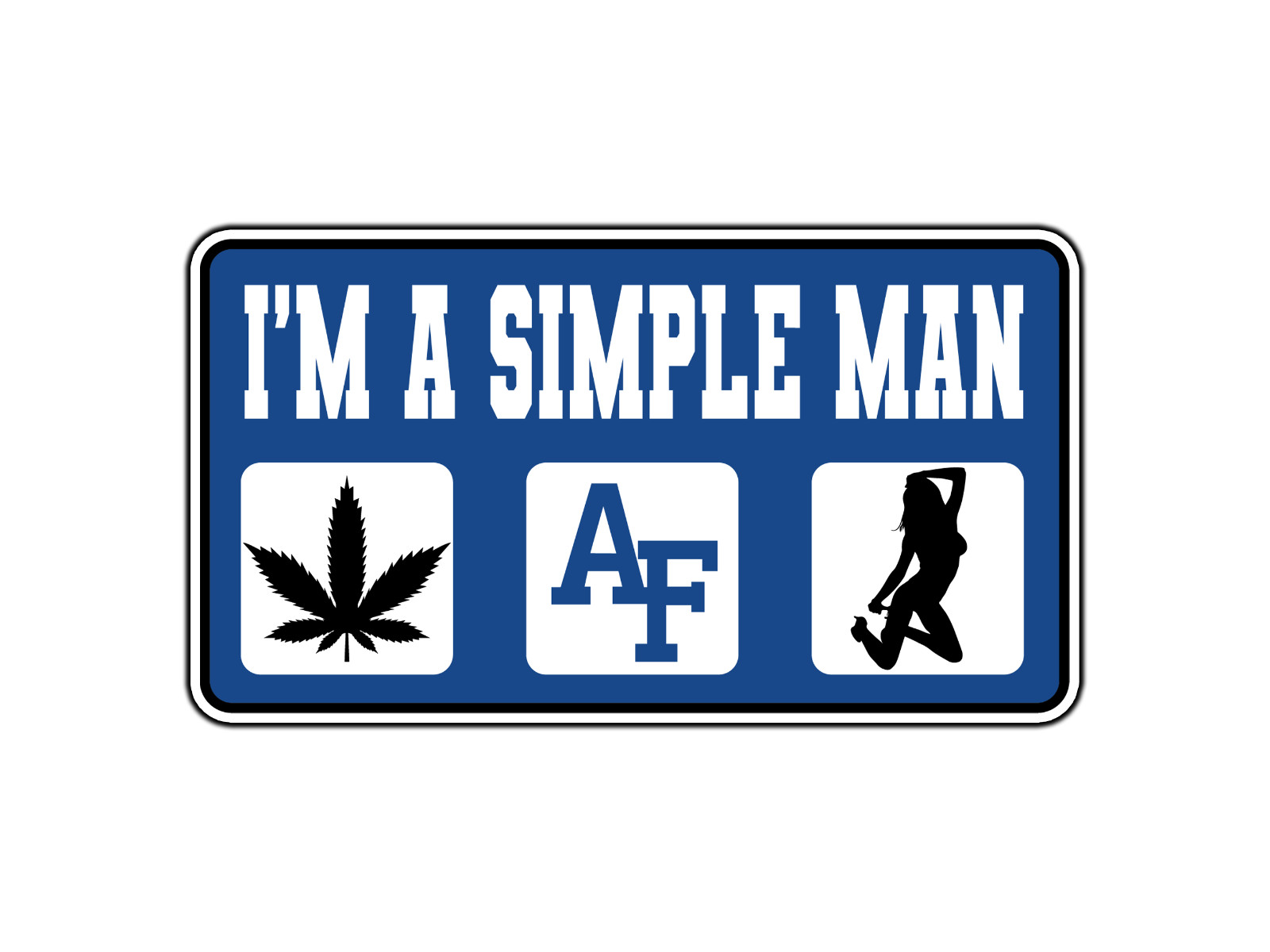 Air Force Falcons Simple Man Logo College Sticker Waterproof Vinyl Decal Die-Cut
