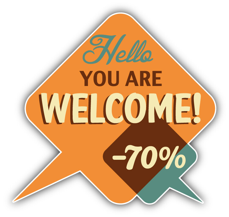 You Are Welcome Trade Vintage Car Bumper Sticker Decal