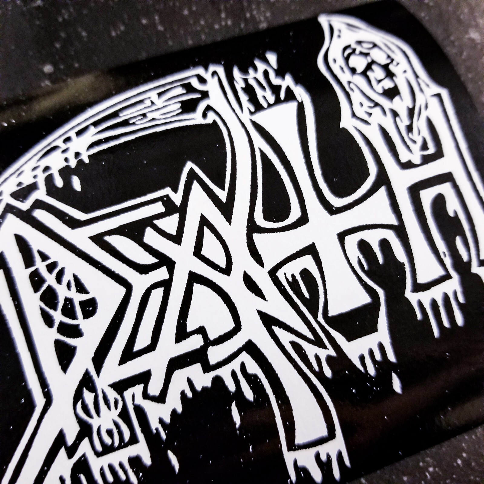 Death Old Logo 4 x 3" Waterproof Vinyl Sticker Decal [💪 HQ Durability] Metal