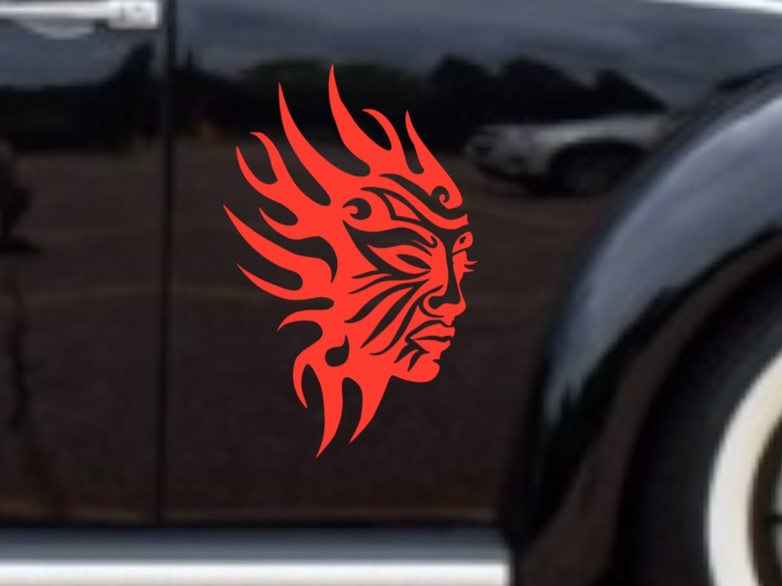 Tribal female warrior Decal for car Windows Laptops most Smooth Surfaces