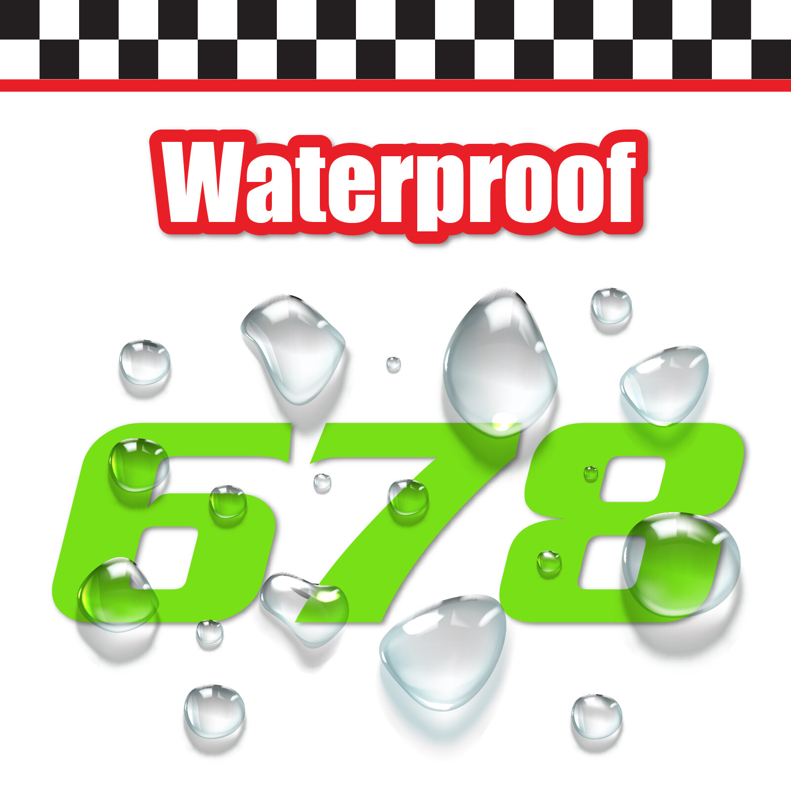 3x 3 Digit Custom Single Number Sticker Decal Locker Door Mailbox Serpentine Std