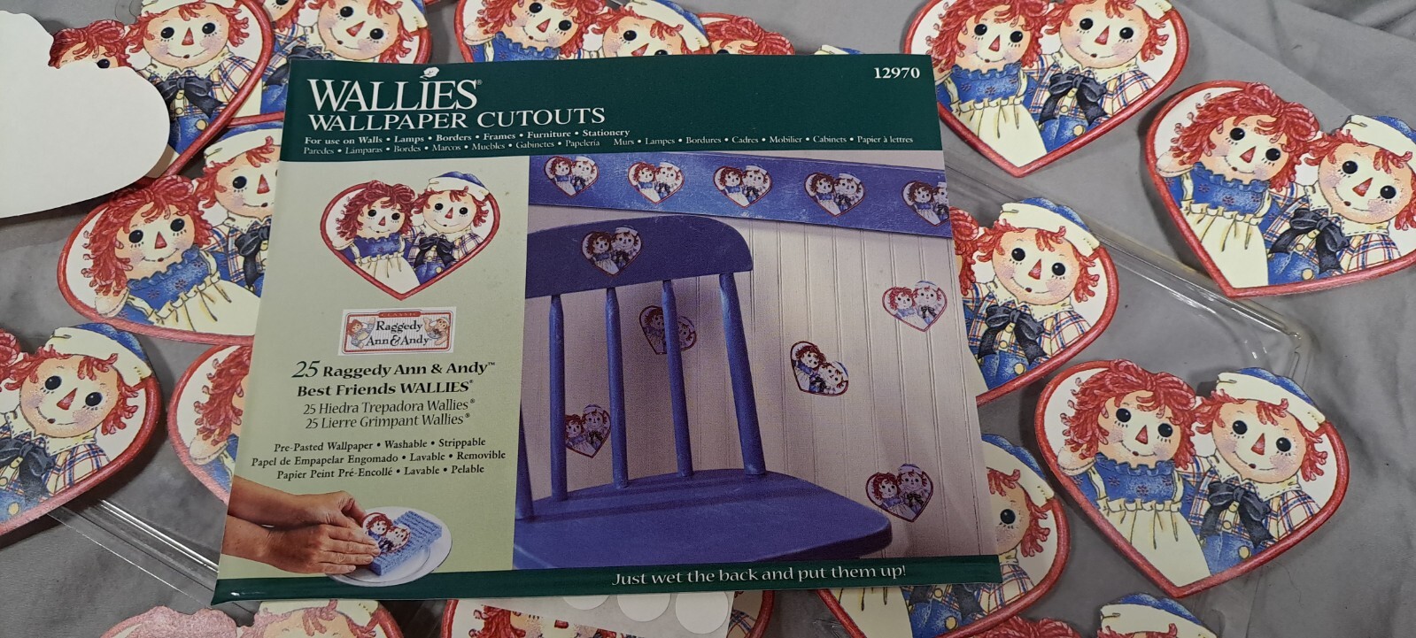 20 Raggedy Ann & Andy best friends Wallies Wallpaper Cutouts Wall Decor #12970
