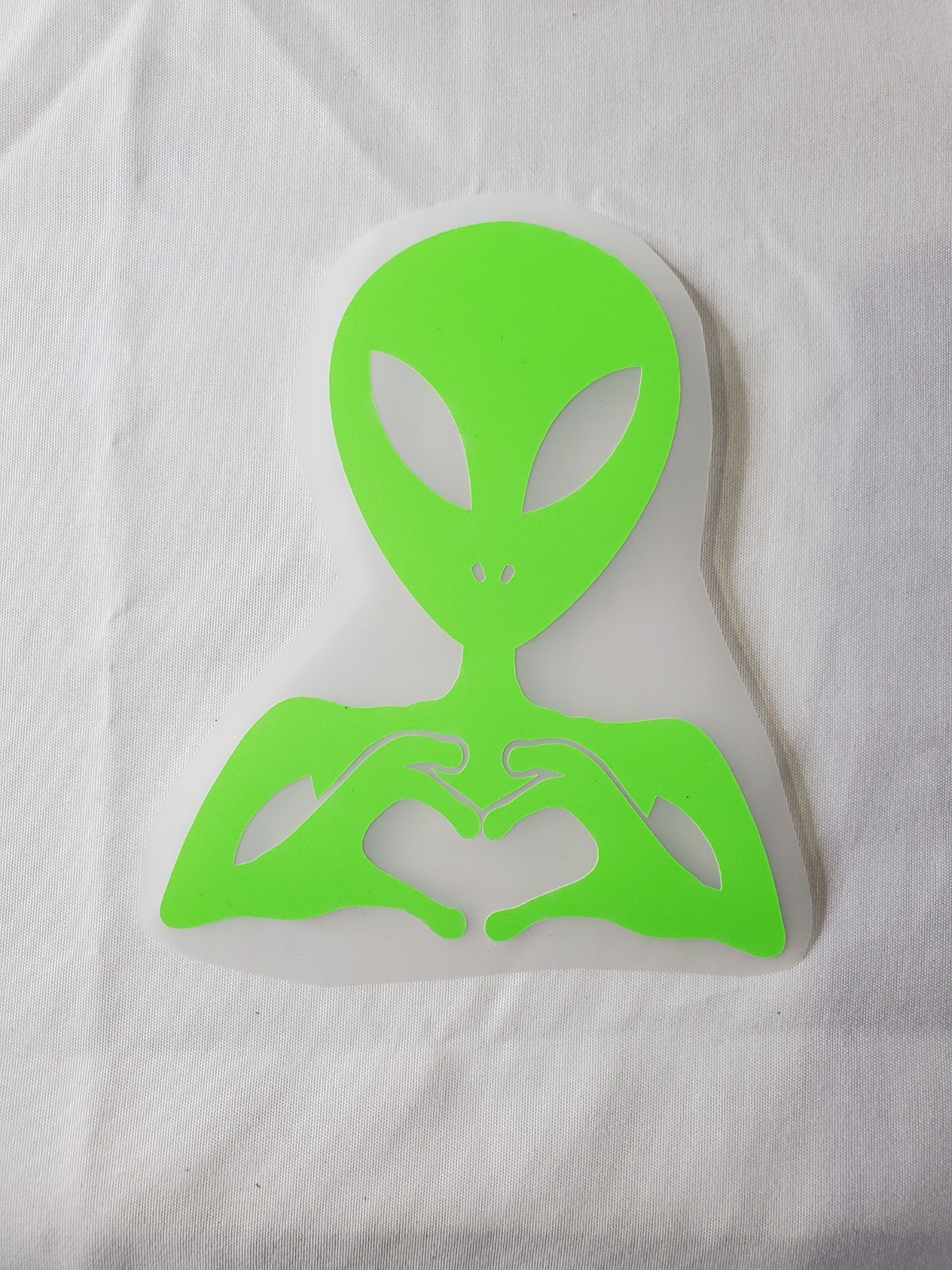 Glow In The Dark Vinyl Decals Heart Symbol Alien Medium Size Lit Studios New