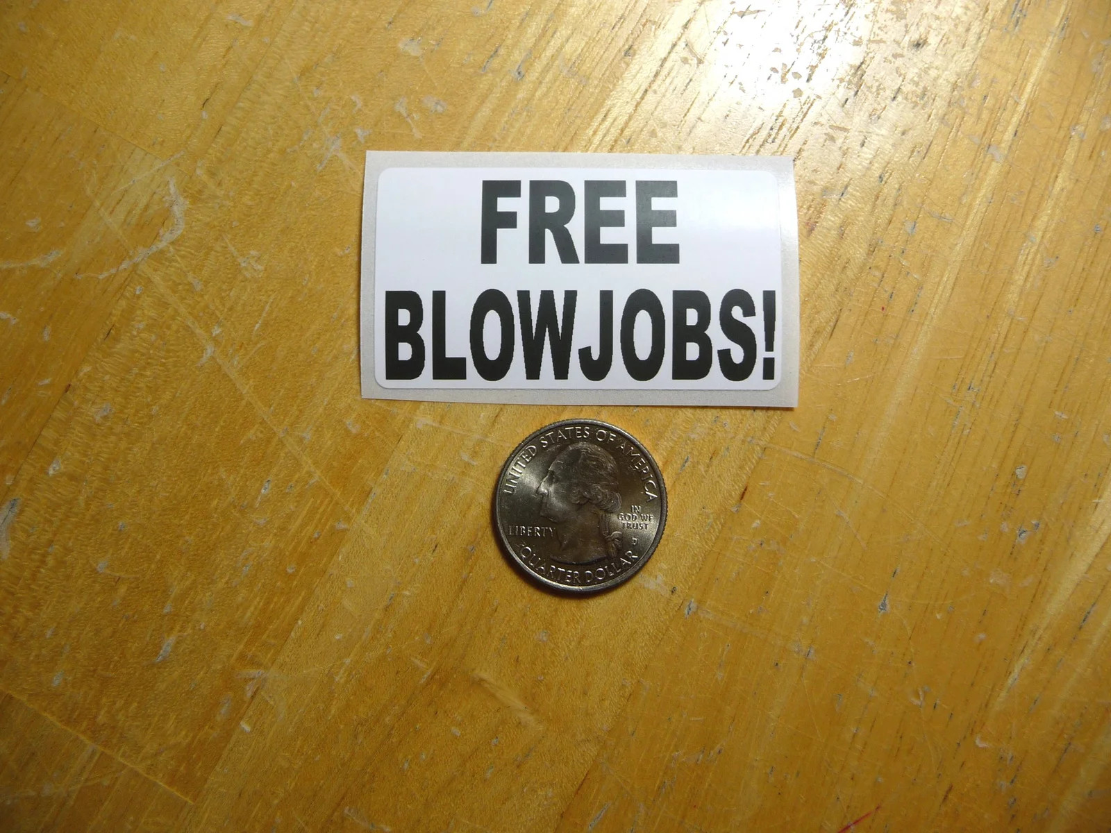 FREE BLOWJOBS STICKER DECAL 1 – 50 BULK PACK FUNNY SEXY JOKE PRANK