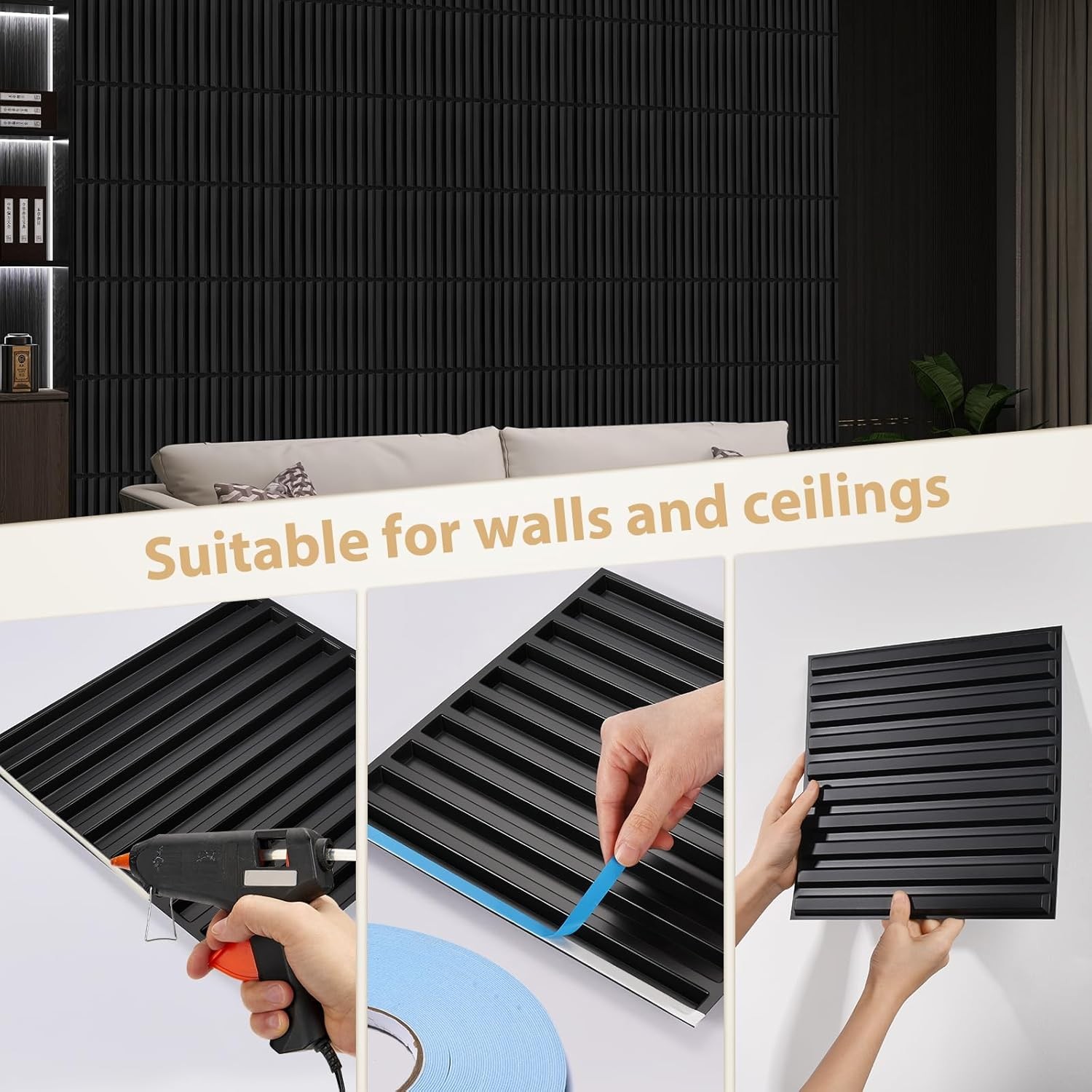 Heikki 30 Pack 3D Wall Panel for Interior Wall Décor, PVC Flower Textured Wall P