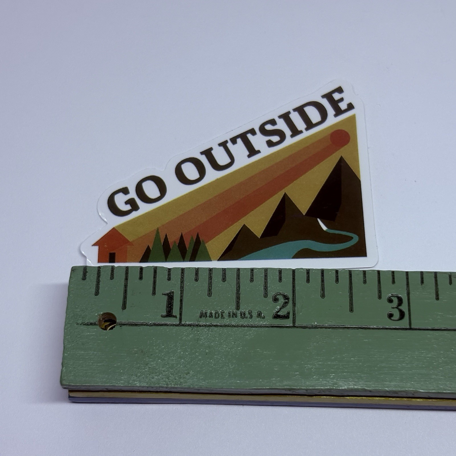 “Go Outside” Sticker Mountain Hiking Outdoor Travel Decal Vinyl Art Decor P4