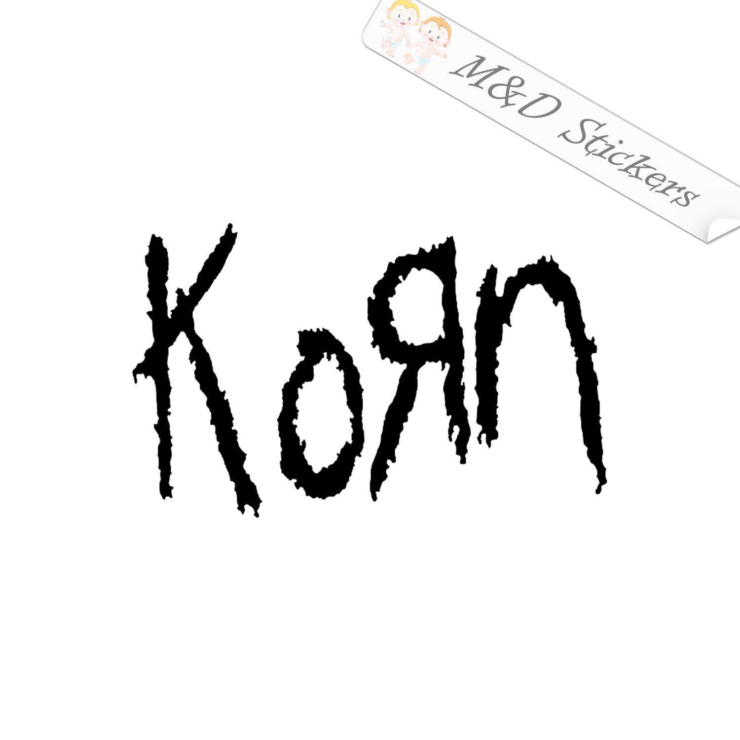 2x Korn Logo Vinyl Decal Sticker Different colors & size for Cars/Bike