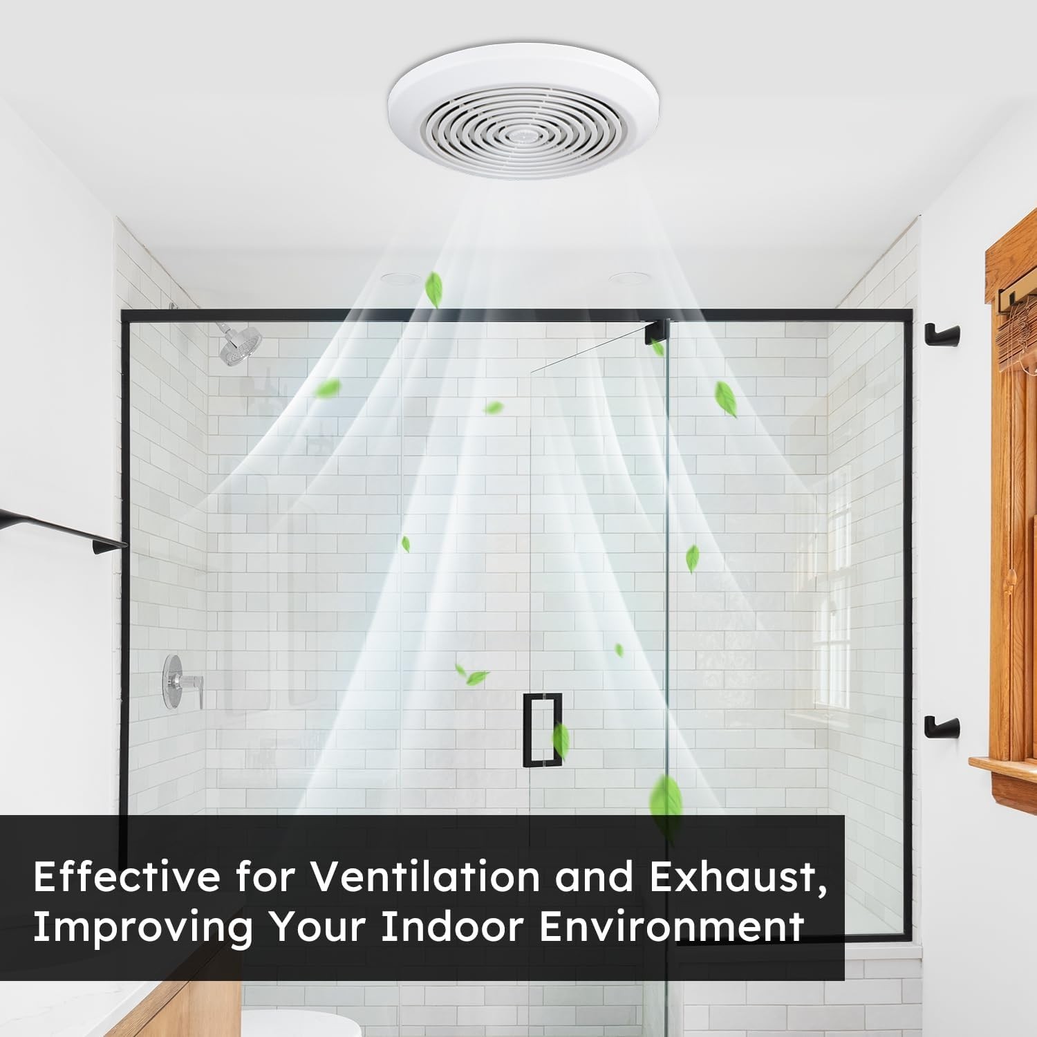 V2262-50 7 Inch Bathroom Exhaust Fan, 50 CFM, 1.0 Sones, 7" Ceiling Exhaust Fan,