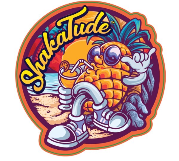 Party Pineapple ShakaTude Sticker Decal Good Vibes Hang Loose Brah Hawaii Aloha