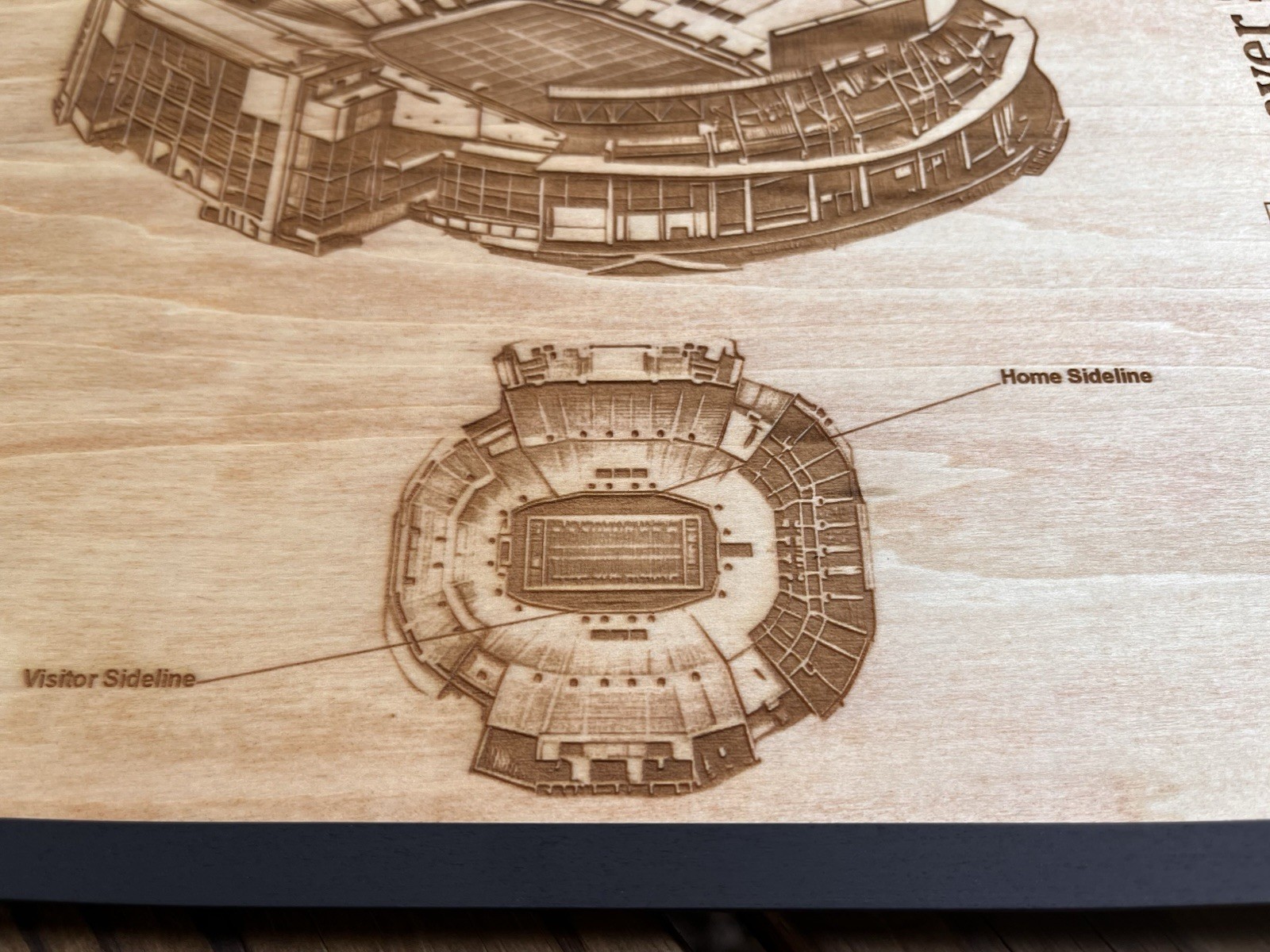 Beaver Stadium College Park, PA Wood Engraved Blueprint Wall Art