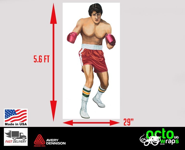 fit rocky balboa boxe wall decal stiker costume movie action figures funko pop