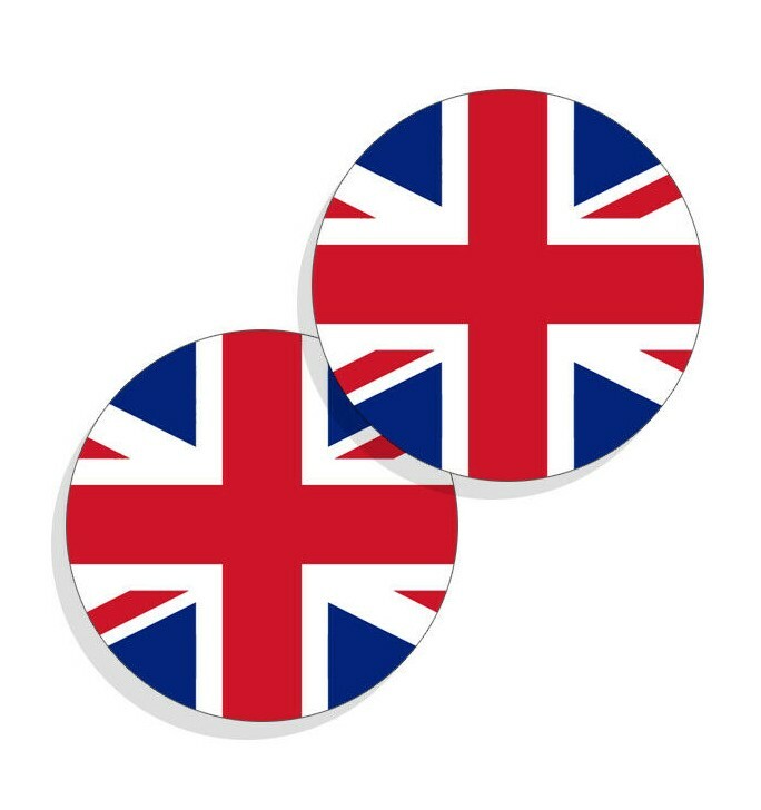United Kingdom Flag Stickers Flag Decals Round Indoor Outdoor 4 Circles