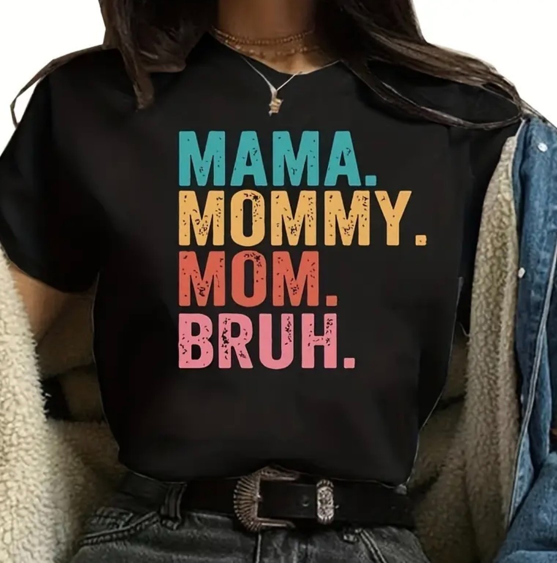 1 pcs Mama mommy mom bruh DTF- iron on heat transfer. New