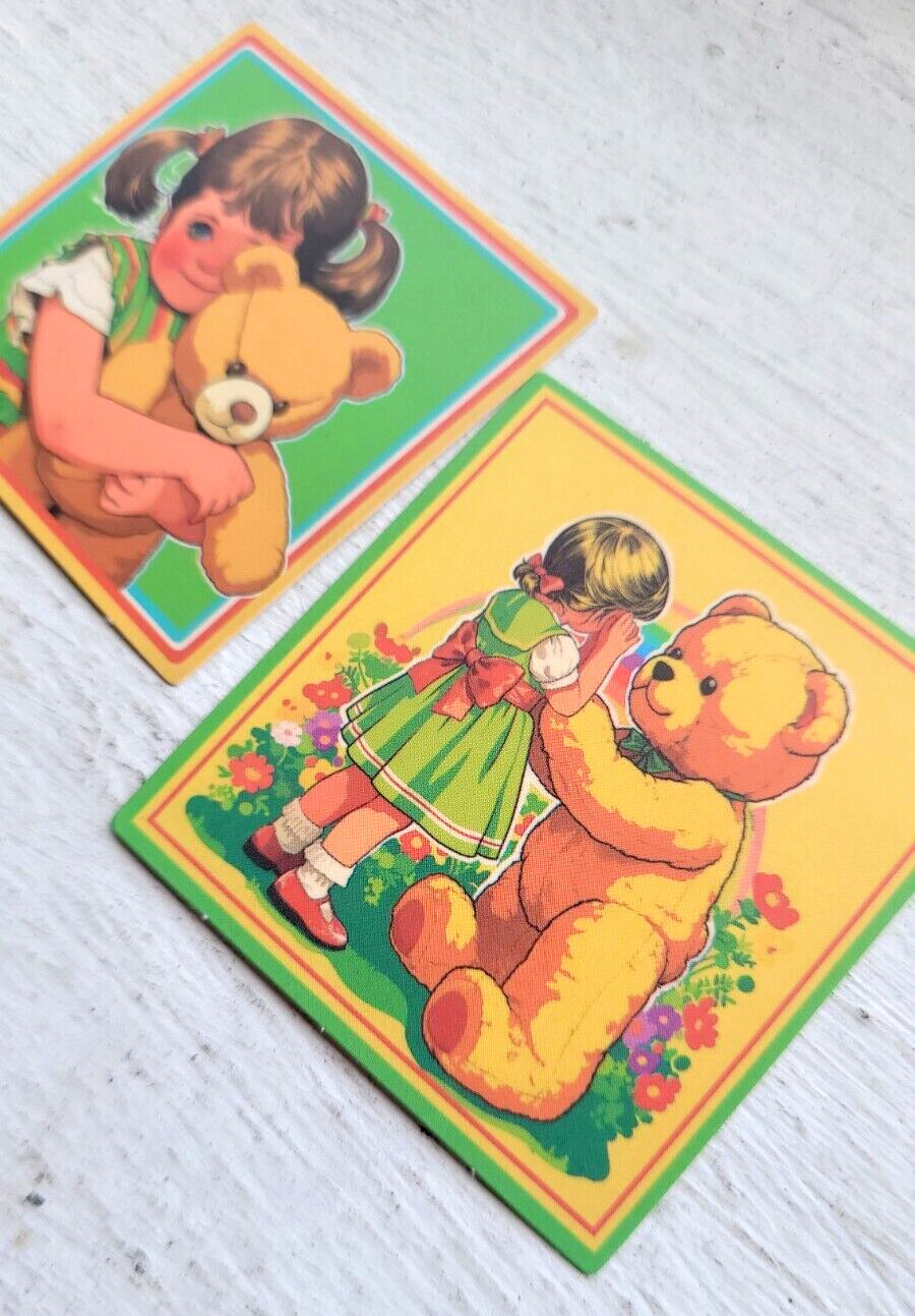 Haunted Active Spirit Girl And Creepy Cuddly Teddy Bear Sticker Lot Of 2 Pcs