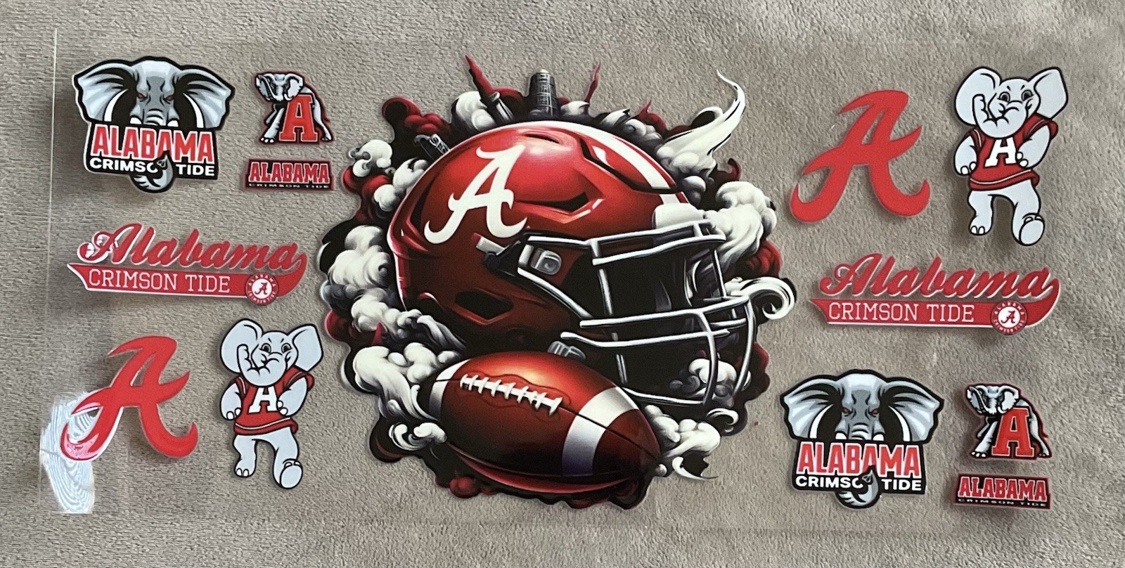 ALABAMA College University UV DTF Transfer Sticker Cup Wrap DIY Cups Bottles