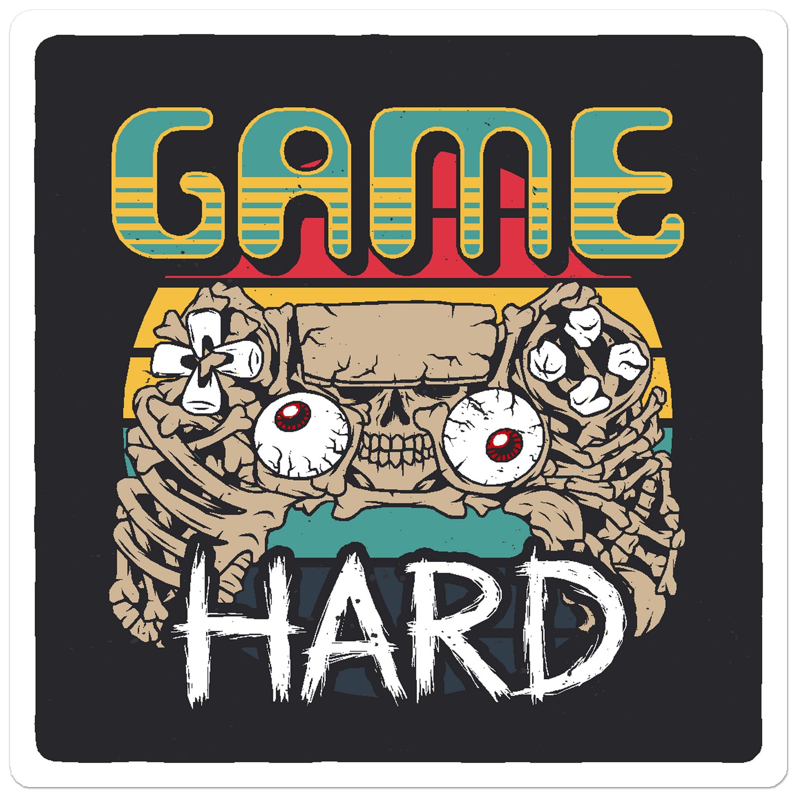 Game Hard Controller – Vinyl Decal Sticker – Car Window Laptop – ebn9610